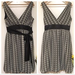 Like New! Sleeveless Bubble Hem Dress with Sash